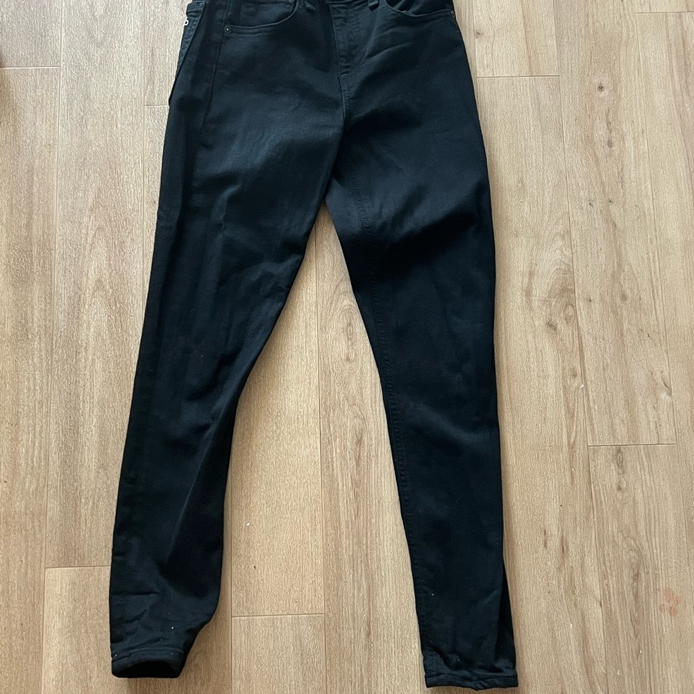 Rag and Bone Cate Mid Rise Anklet Black Jeans